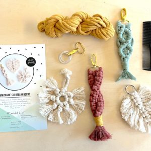 macrame sleutelhanger kleur