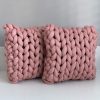 oud roze kussen vierkant big cotton