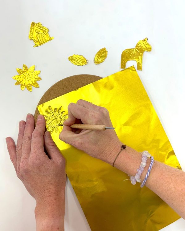diy pakket metaalfolie embossen