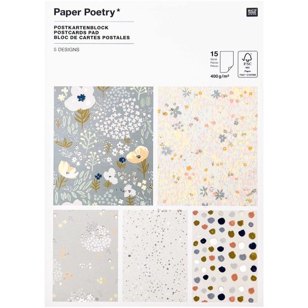 papierblok met kaarten natuurlijk 15 stuks