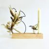decoratiering voorjaar metalen frame haas droogbloemen neutraal