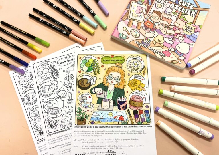 cosy coloring kleurwedstrijd IMAKIN