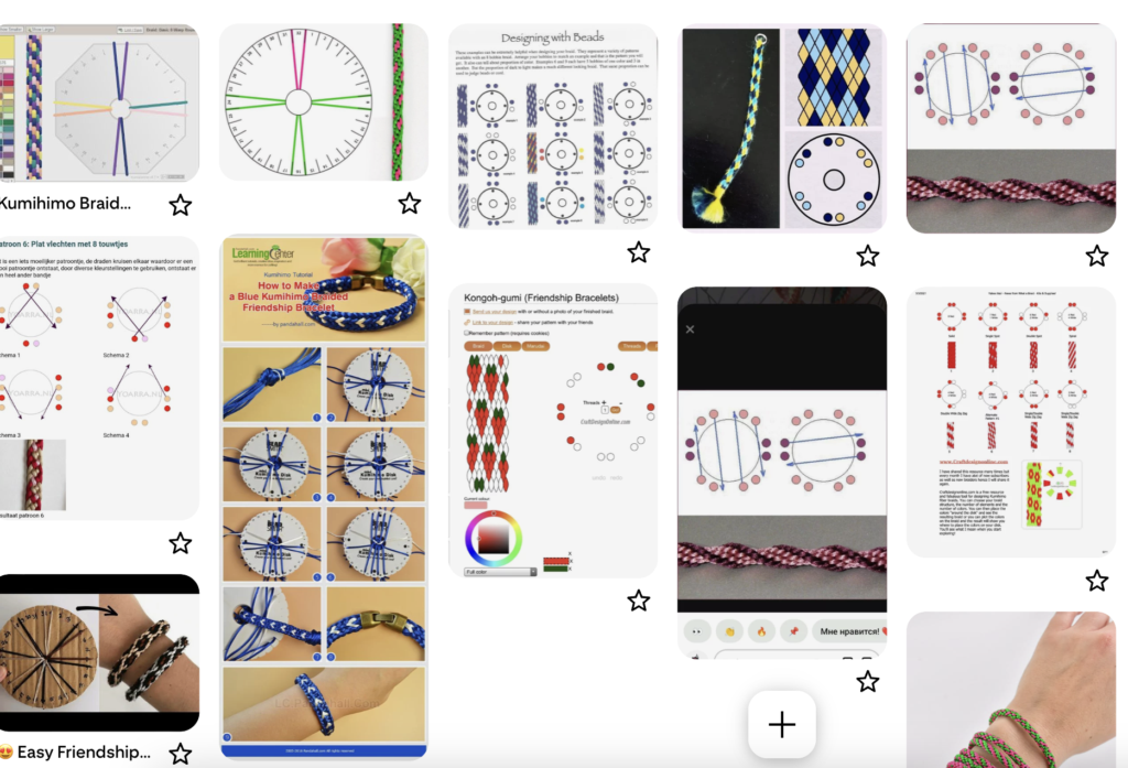 Kumihimo patronen pinterest