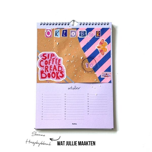 DIY Kalender inspiratie scrapbook shanne