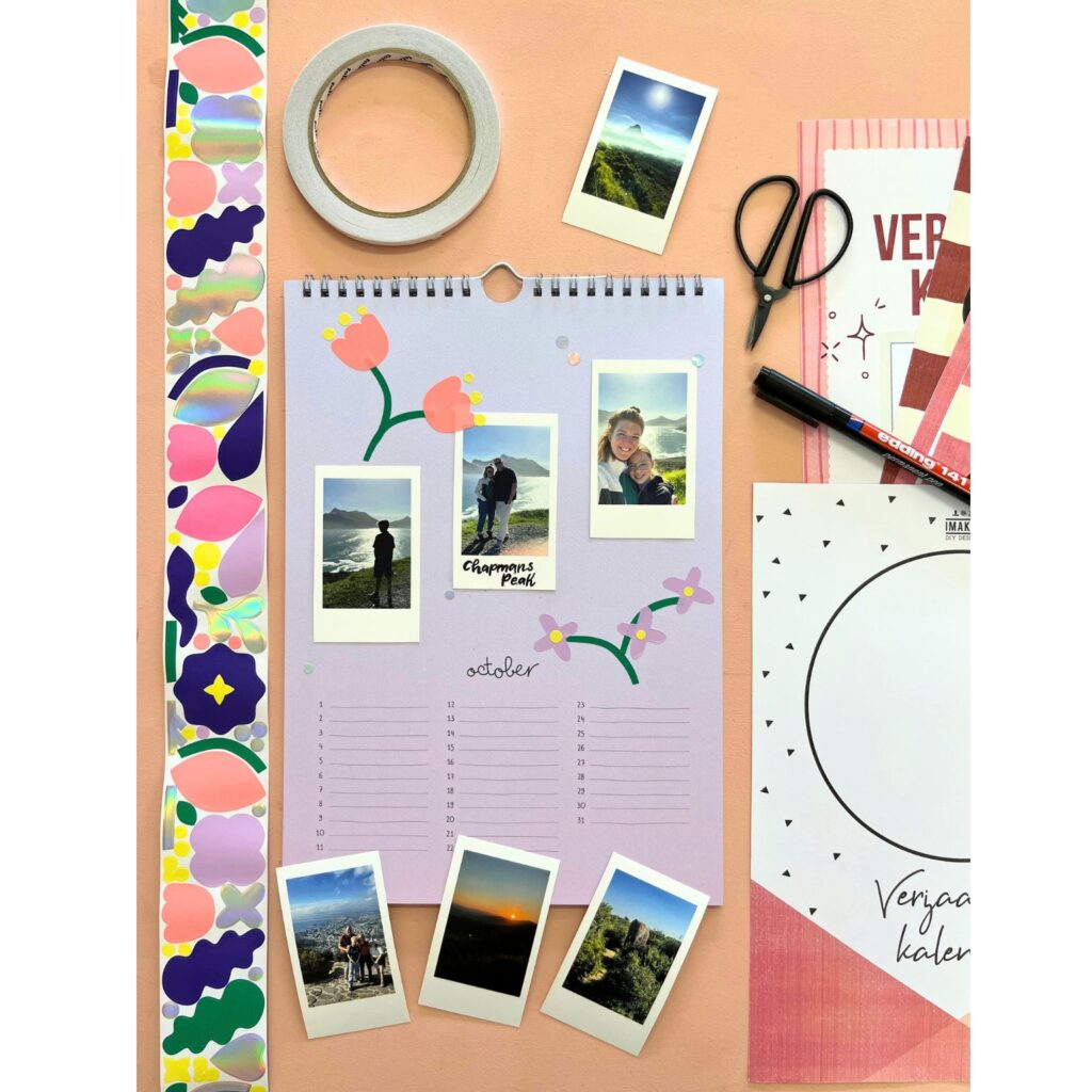 DIY Set foto kalender maken