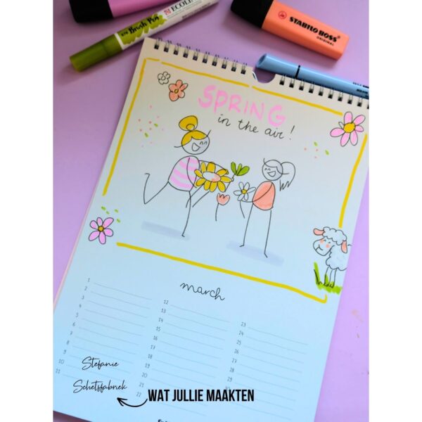 DIY Verjaardagskalender inspiratie lente