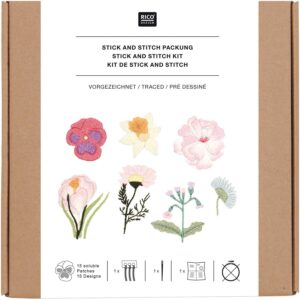 borduurset stick & stitch lentebloemen